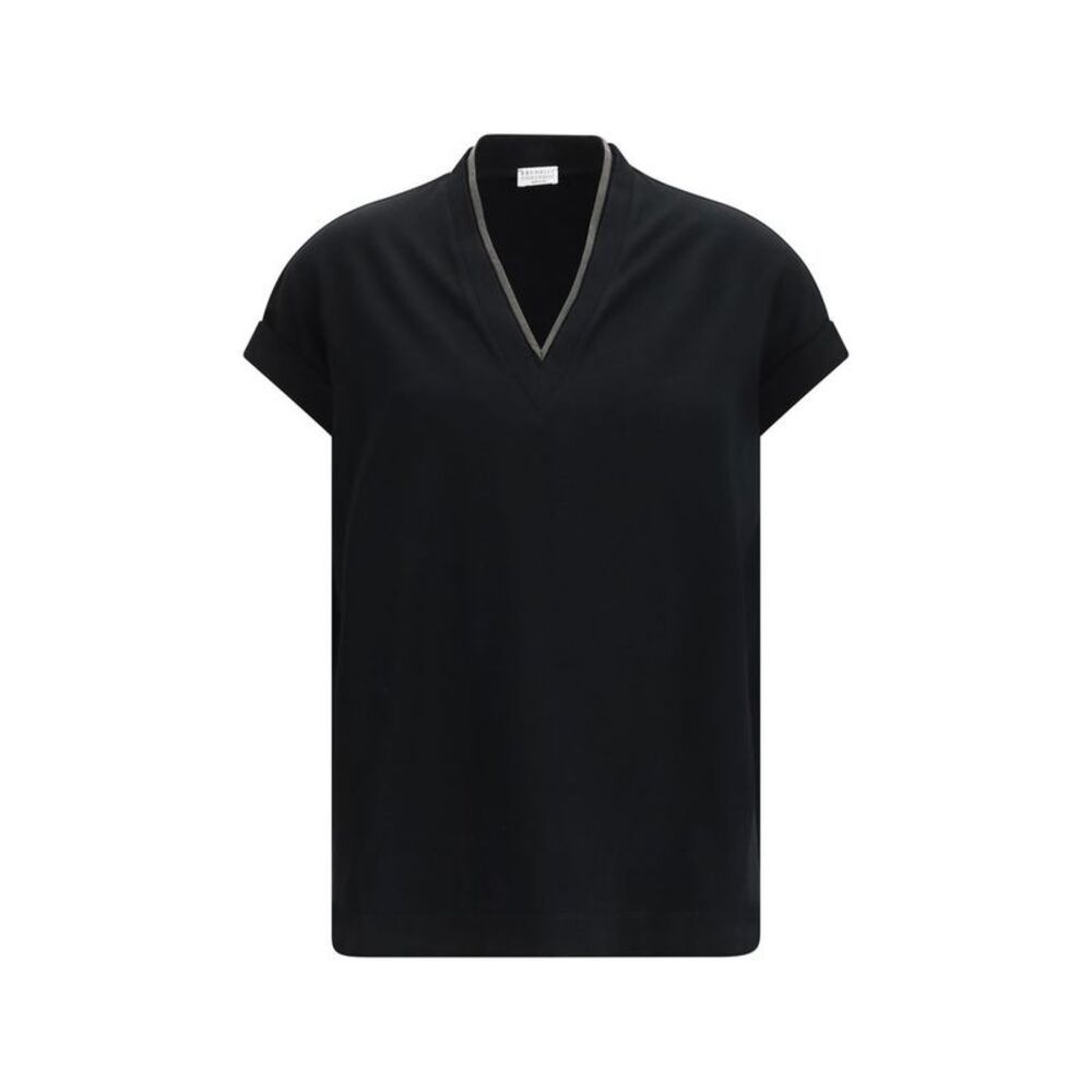 Brunello Cucinelli Black Cotton Women's T-Shirt